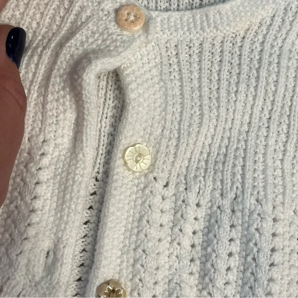 Ralph Lauren Classic White Knit cardigan top size 18 months